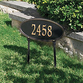 Beaded Oval Lawn Address Signs