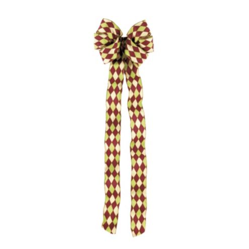 Harlequin Red, Green & Gold Bow | Ballard Designs