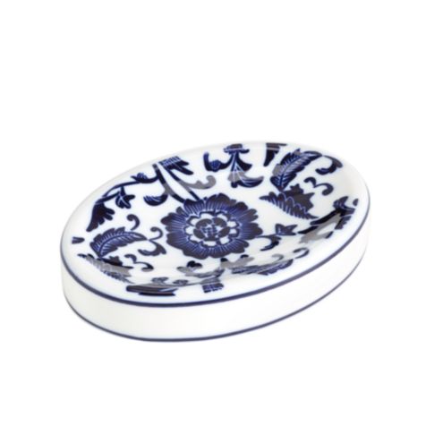 Blue & White Bath Collection - Soap Dish