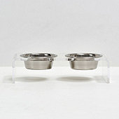 Acrylic Pet Bowl Stand with Bowls