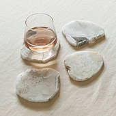 Natural Agate Coasters - Set of 4