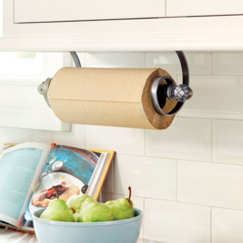 Installing a paper towel rack under a cabinet - House of Hepworths