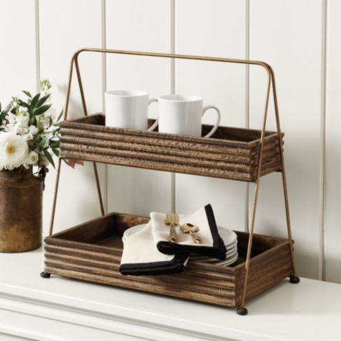 Becca Rustic 2 Tiered Stand