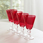 Bunny Williams Pink Glass Goblet - Set of 4