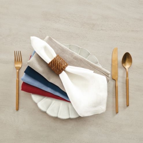 Set of 4 Belíssima Flax Linen Placemats – Goldenrod - Ballard Designs