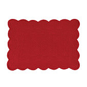 Marseille Quilted S/4 Placemats Rectangular - Red