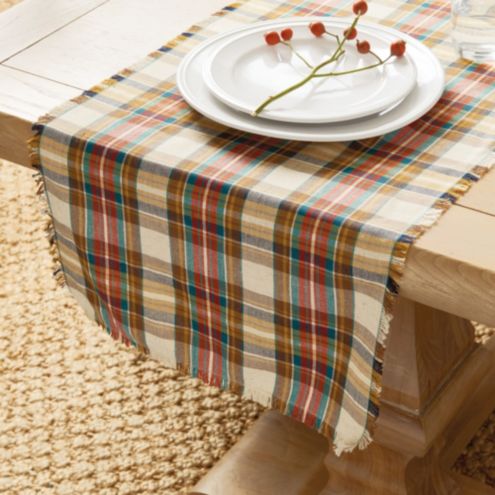 fall plaid table runner