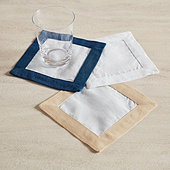 Bunny Williams Banded Cocktail Napkins - Set of 6