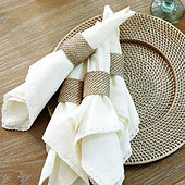Piper Woven Napkin Rings - Set of 4