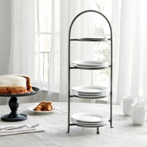 Plate Stand - Iron Four Tiered Plate Holder, Tiered Plate Stands