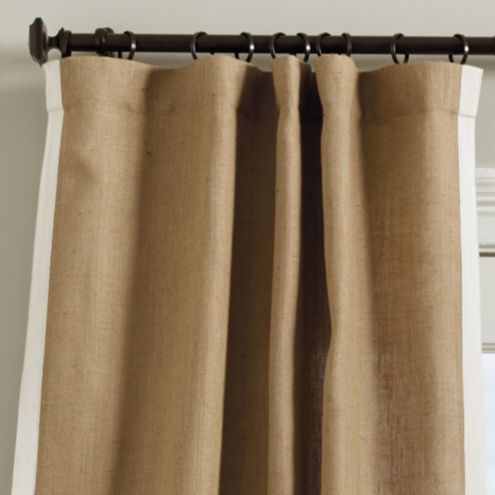 Bordered Burlap Drapery Panel Ballard Designs Ballard Designs