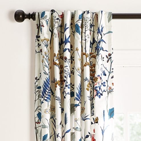 Isabella Floral Cotton Curtain Panel