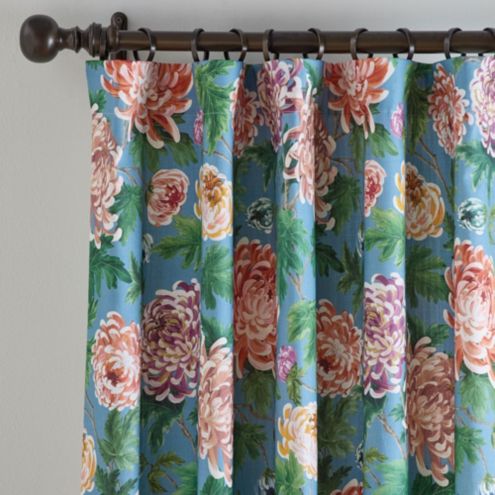 Alora Floral Drapery Panel   Select Colors