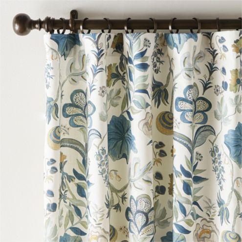 Isadore Floral Drapery Curtain Rod Pocket Panel, 56% OFF