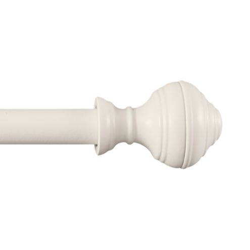 Stacked Ball Drapery Finials   Set of 2 White