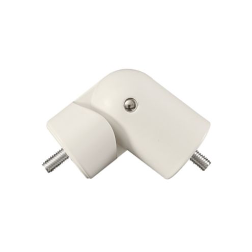 Drapery Rod Corner Connector - White