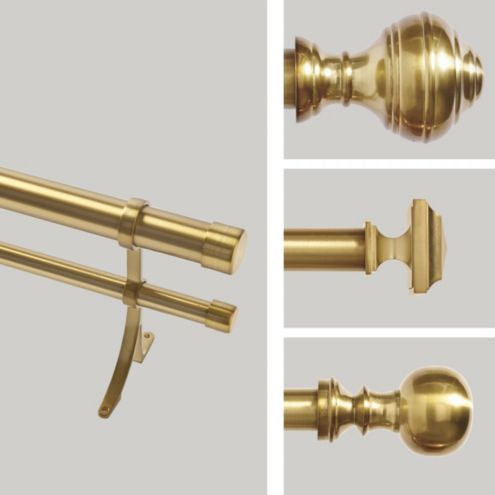 Double Rod Drapery Hardware Brass Ballard Designs Ballard