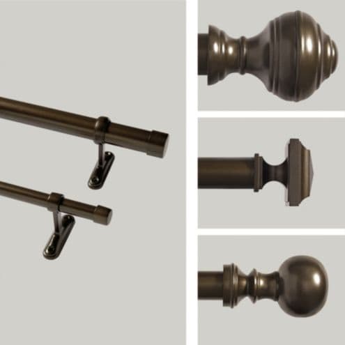 Single Rod Drapery Hardware - Bronze | Ballard Designs