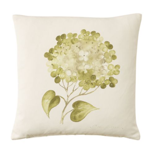 Hand Painted Hydrangea Botanical Outdoor Pillow Cover