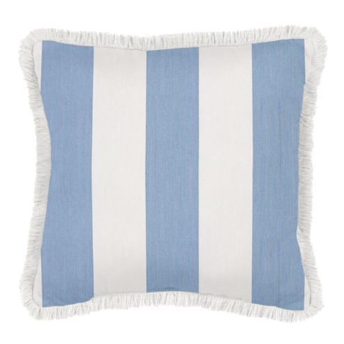 Canopy Stripe Sunbrella Fringed Outdoor Pillow