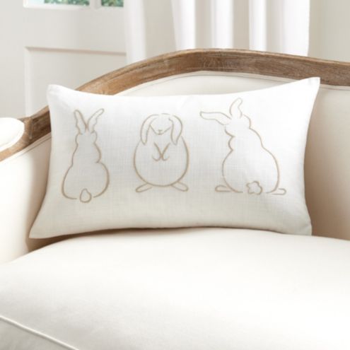 Embroidery Bunnies Pillow | Ballard Designs