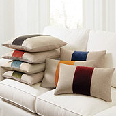 Velvet Colorblock Linen Pillow Cover