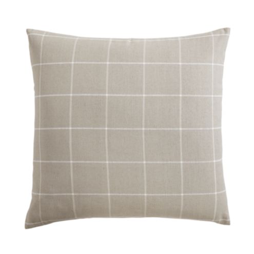 Jones Windowpane Pillow Cover   Natural/Ivory