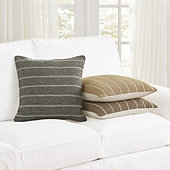 Pinstriped Flatweave Pillow Cover