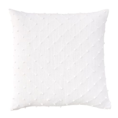 French Knot Pillow Cover    White