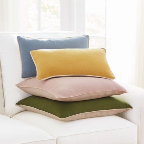 Washed Linen Square Throw Pillow Cover & Insert