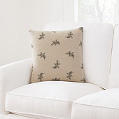 Pinecone Bough Embroidered Pillow Cover