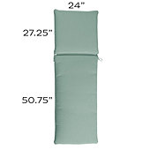 Replacement Chaise Cushion Knife Edge 24x78 -Select Color