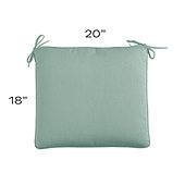 Replacement Chair Cushion with Box Edge 20x18 - Select Colors
