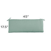 Replacement Bench Cushion Knife Edge 45x17.5 - Biscayne Green Sunbrella