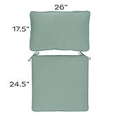 Replacement Seat and Back Fast Dry Cushion Set - 26x42 Select Colors