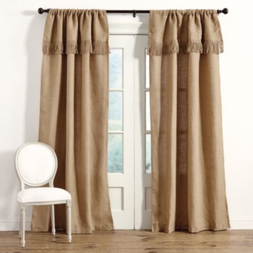 Fringed Burlap Panel Ballard Designs