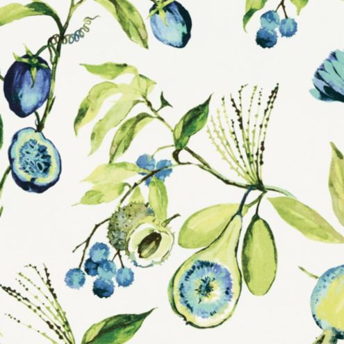 Alana Blue Cotton Floral Fabric