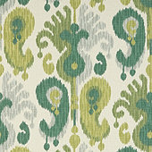 Andros Ikat Green Fabric by the Yard