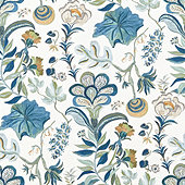 Isadore Blue Fabric by the Yard