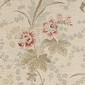 Laura Floral Parchment Fabric by the Yard