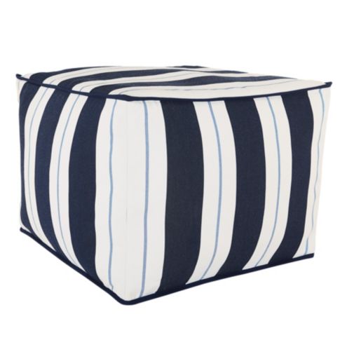 Canopy Stripe Navy/Sand Sunbrella® Performance Fabric by the Yard, Ballard  Designs