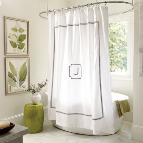 Monogrammed on sale shower curtain