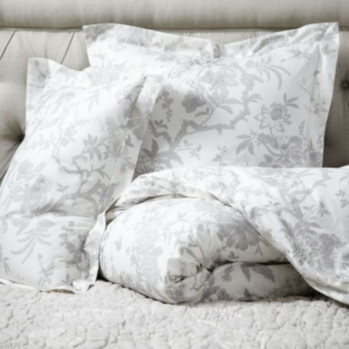 Jardin Toile Duvet Cover   Gray