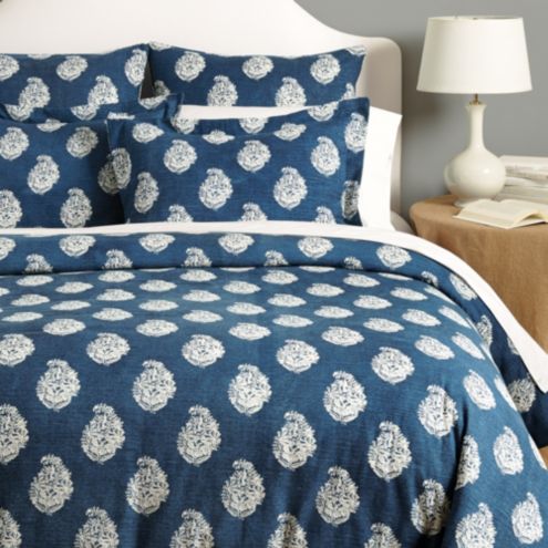 Ellora Paisley Block Print Duvet Cover Ballard Designs