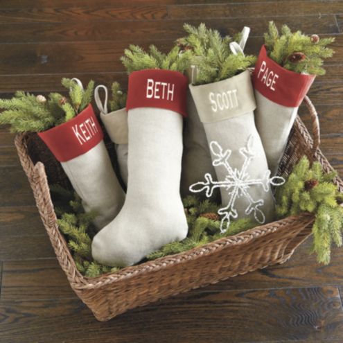 Suzanne Kasler Linen Stocking | Ballard Designs