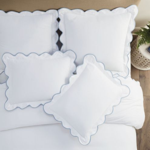 Scalloped pillow clearance shams