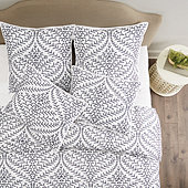 Ada Embroidered Duvet Cover - Spa
