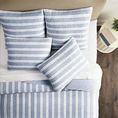 Avery French Striped Quilted Bedding