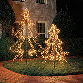 LED Twinkle Metal Staked Tree