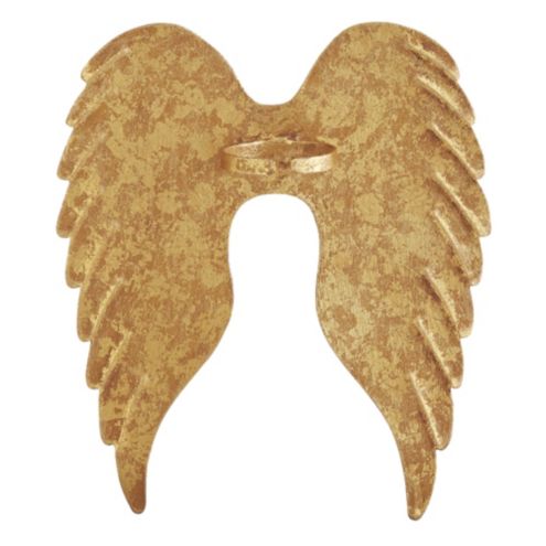 Angel Bottle Wings Antique Gold Finish & Handmade Iron Design